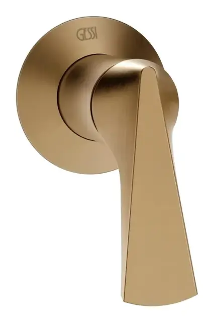 Смеситель для раковины Gessi Ventaglio, настенный, на 1 выход, встраиваемый, внешняя часть, цвет Warm Bronze Brushed PVD