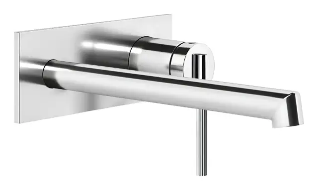 Смеситель для раковины Gessi Ingranaggio, настенный, с длинным изливом, без донного клапана, внешние части, цвет Chrome