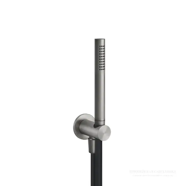 Ручной душ Gessi 316, с шланговым подсоединением и держателем, цвет Steel Brushed