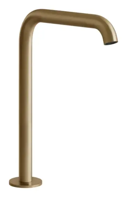Излив для раковины Gessi316, высокий 273 мм, отдельностоящий, цвет Warm Bronze Brushed PVD