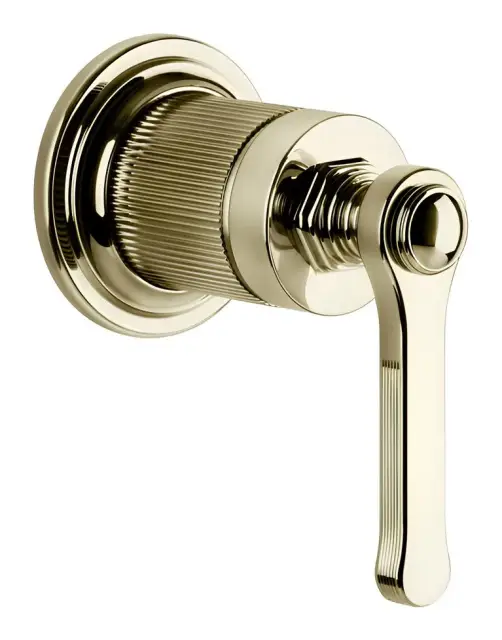 Смеситель Gessi Venti20, настенный, на 1 выход, внешняя часть, цвет Brass PVD