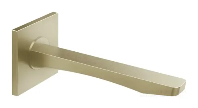 Излив Gessi Rilievo, настенный, средней длины, цвет Brass Brushed PVD