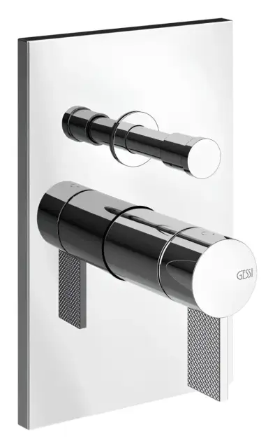 Смеситель для ванны/душа Gessi Inverso, настенный, на 2 выхода, с переключателем ванна/душ, внешняя часть, цвет Chrome