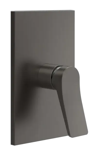 Cмеситель для душа Gessi Rilievo, встраиваемый, однорычажный, 1 выход, внешняя часть, цвет Black Metal Brushed PVD