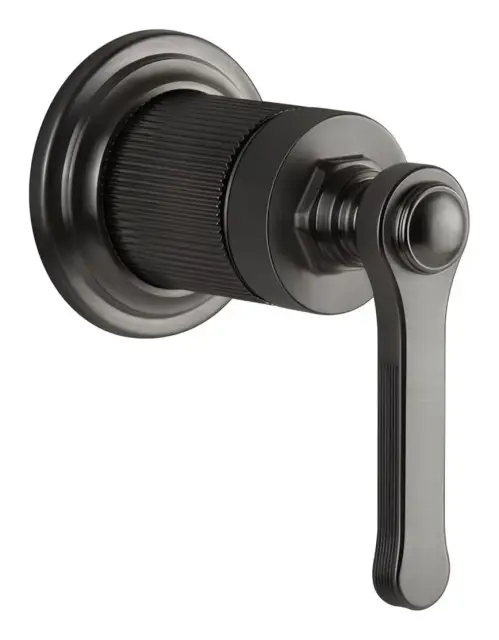Смеситель Gessi Venti20, настенный, на 1 выход, внешняя часть, цвет Black Metal Brushed PVD