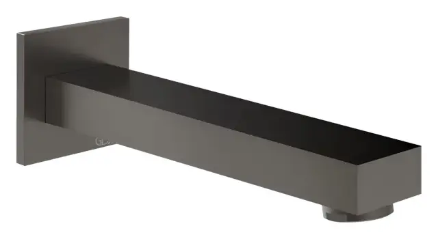Излив для ванны Gessi Inverso, 180 мм, настенный, цвет Black Metal Brushed PVD