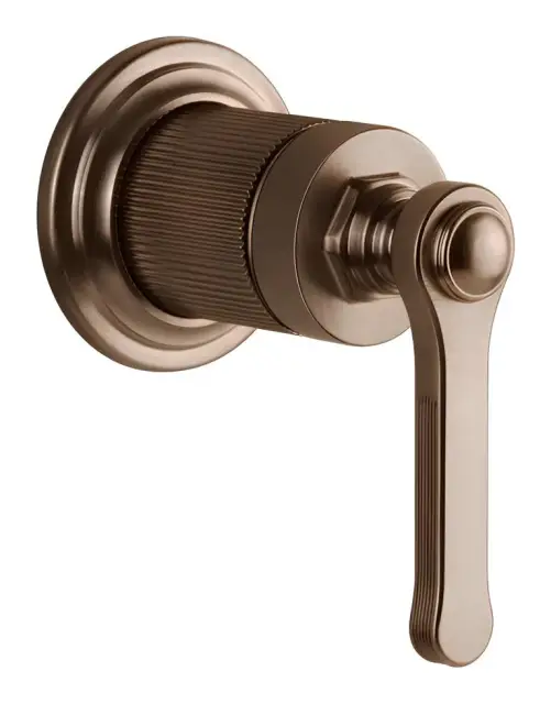 Смеситель Gessi Venti20, настенный, на 1 выход, внешняя часть, цвет Copper Brushed PVD