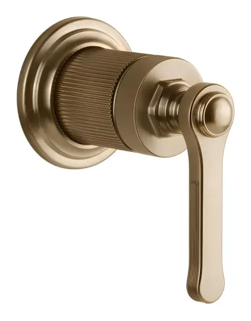 Смеситель Gessi Venti20, настенный, на 1 выход, внешняя часть, цвет Warm Bronze Br. PVD