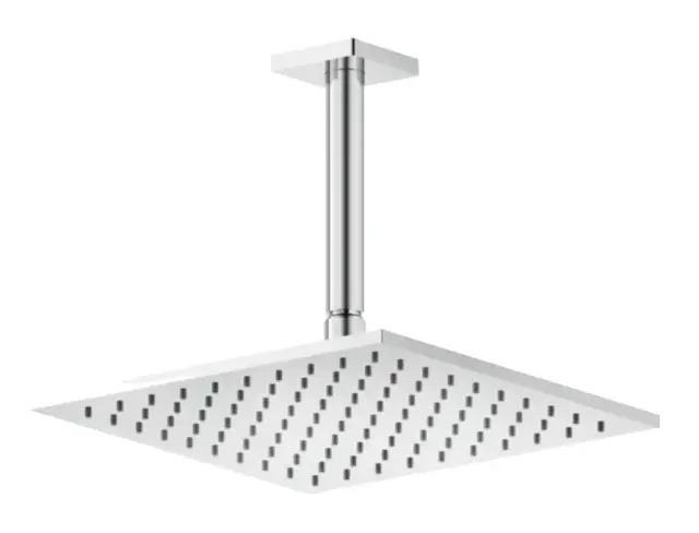 Верхний душ Gessi Rilievo 250х250 мм, шарнирный, для потолочного крепления, Н-261 мм, с защитой от известкового налёта, цвет хром