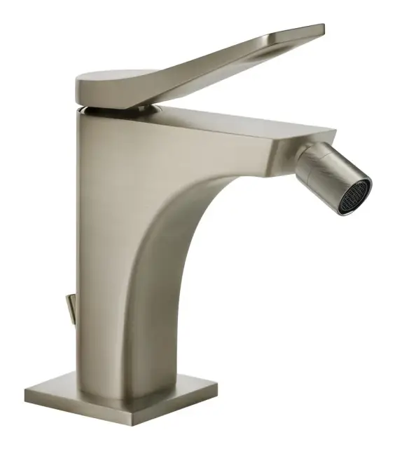 Смеситель для биде Gessi Rilievo, с донным клапаном, цвет Finox Brushed Nickel