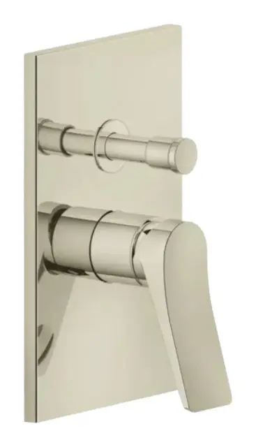Смеситель для душа Gessi Rilievo, однорычажный, на 2 выхода, с переключателем ванна/душ, внешняя часть, Н-220 мм, цвет Nickel PVD