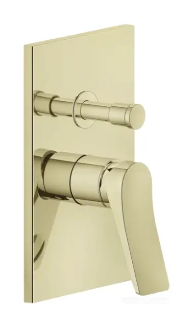 Смеситель Gessi Rilievo настенный, на 2 выхода с переключателем ванна-душ, внешняя часть, цвет Brass PVD