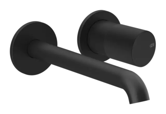 Смеситель для раковины Gessi Habito, встраиваемый, настенный, на 2 отверстия, излив 171-201 мм, внешняя часть, цвет Matte Black