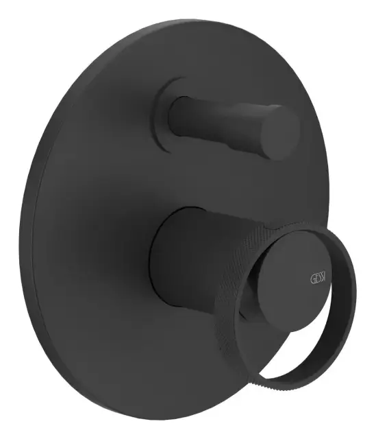 Смеситель для ванны/душа Gessi Anello, настенный, на 2 выхода, встраиваемый, с переключателем ванна-душ, цвет Matte Black
