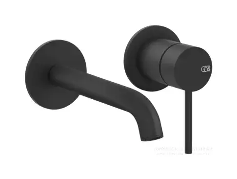 Смеситель для раковины Gessi 316, настенный, встраиваемый, цвет Matte Black