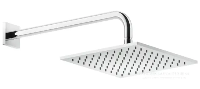 Верхний душ Gessi Rilievo 250х250 мм, шарнирный для настенного креплениям, цвет Chrome