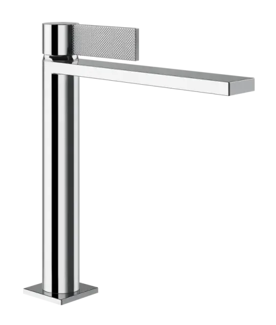 Смеситель для раковины Gessi Inverso, средний, с изливом 199 мм, донным клапаном "Stop&Go", цвет Chrome
