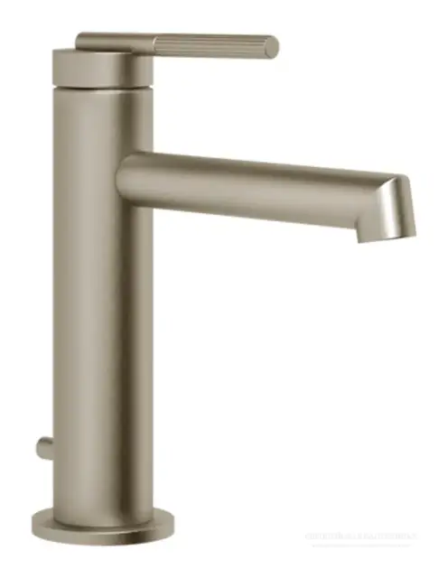 Смеситель для раковины Gessi Ingranaggio, однорычажный, с донным клапаном, цвет Finox Brushed Nickel