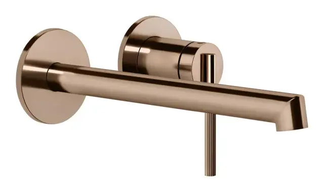 Смеситель для раковины Gessi Ingranaggio, длинный излив, встраиваемый, цвет Copper PVD