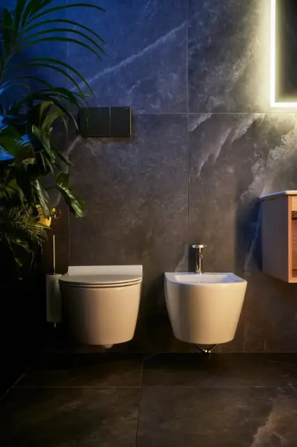 Смеситель для биде Gessi Anello, на 1 отверстие, донный клапан, цвет Finox Brushed Nickel