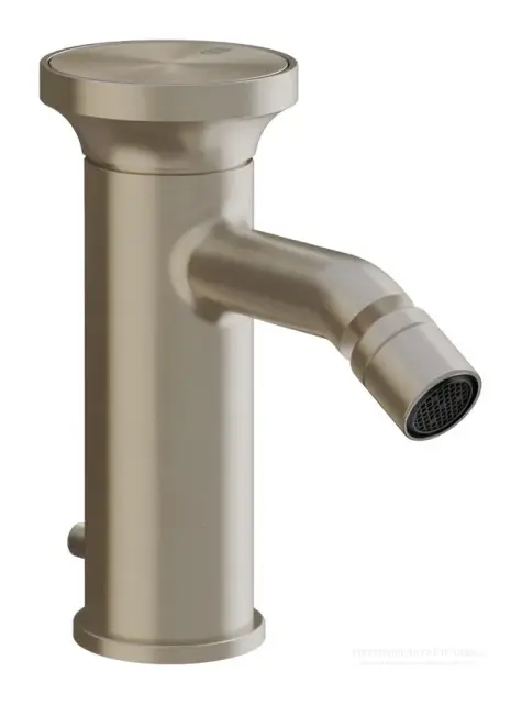 Cмеситель для биде Gessi Origini, с донным клапаном, в комплекте отделочная вставка, цвет Finox Brushed Nickel