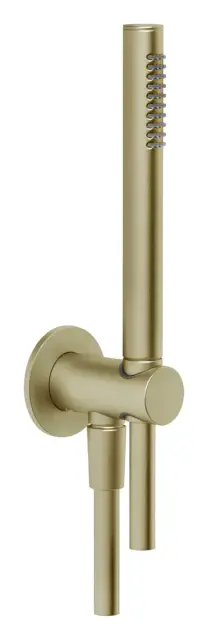 Ручной душ Gessi Anello, с держателем и шланговым подсоединением, цвет Brass Brushed PVD