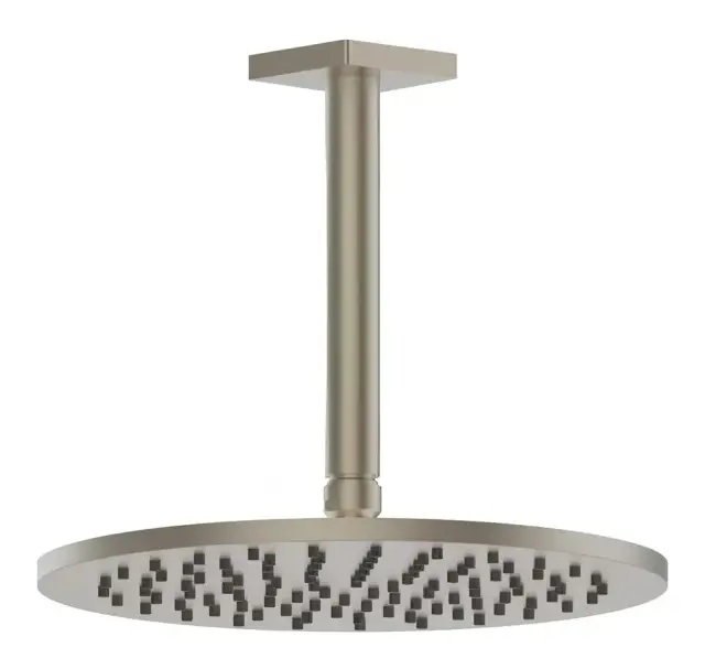 Верхний душ Gessi Rilievo, Ø250 мм, потолочный, с держателем, цвет Finox Brushed Nickel