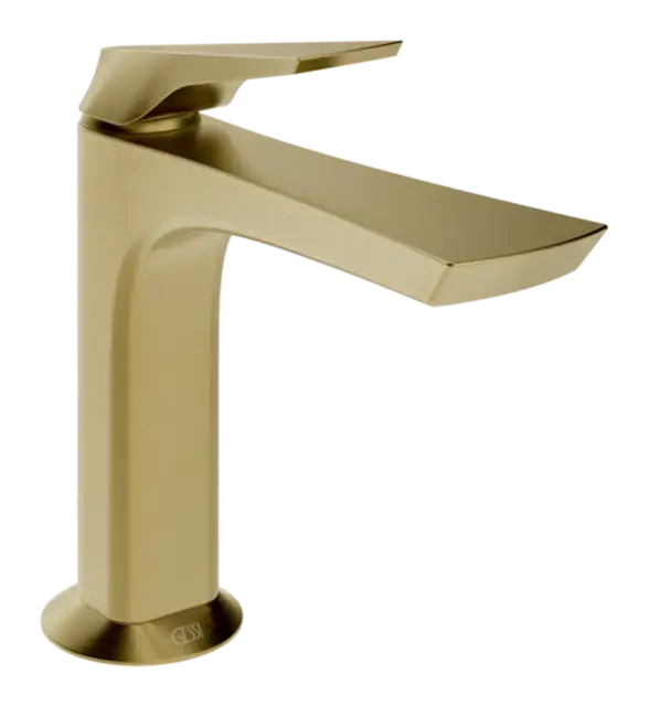 Смеситель для раковины Gessi Ventaglio, без донного клапана, цвет Brushed Brass PVD