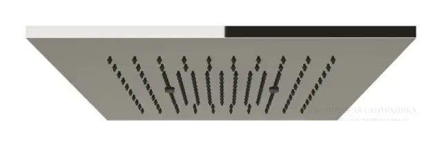 Накладная панель верхнего душ Gessi Minimali, 350x350 мм, с функцией дождя, цвет Mirror Steel