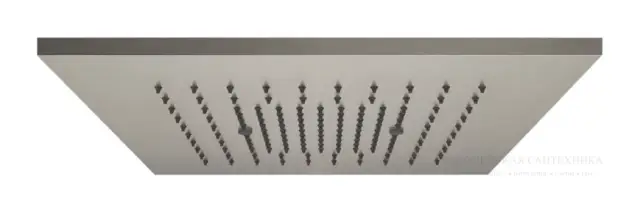 Накладная панель верхнего душ Gessi Minimali, с функцией дождя, 350x350 мм, цвет Steel Brushed