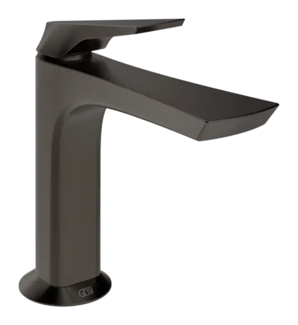 Смеситель для раковины Gessi Ventaglio, без донного клапана, цвет Black Metal Brushed PVD