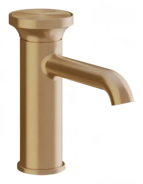 Смеситель для раковины Gessi Origini, без донного клапана, в комплекте отделочная вставка, 67x174 мм, цвет Warm Bronze Br. PVD