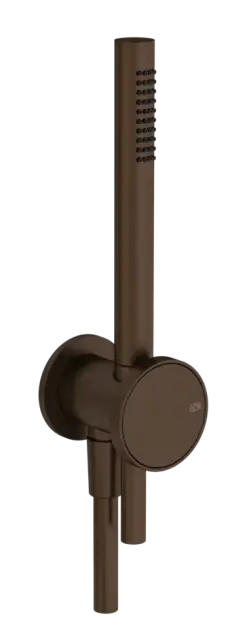 Ручной душ Gessi Origini, с держателем, выводом воды, лейкой, шлангом, цвет Dark Bronze