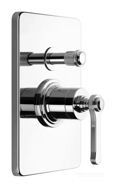Cмеситель для душа Gessi Venti20, настенный на 2 выхода, внешняя часть, цвет Chrome