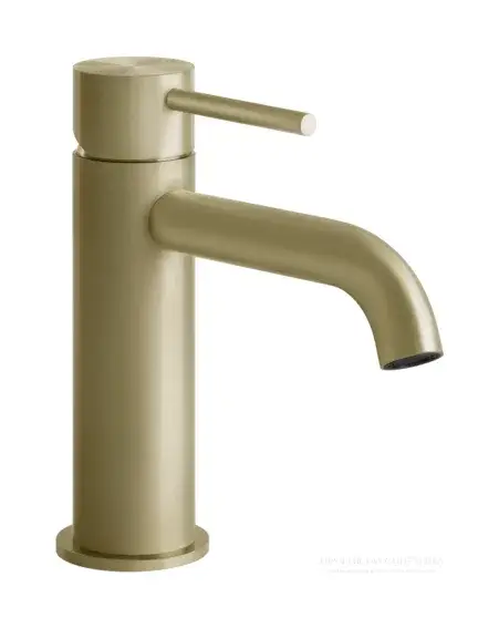 Смеситель для раковины Gessi316 Flessa, без донного клапана, цвет Brass Brushed PVD