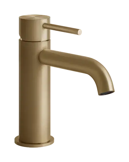 Смеситель для раковины Gessi316 Flessa, без донного клапана, цвет Warm Bronze Brushed PVD