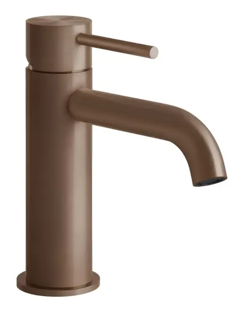 Смеситель для раковины Gessi316 Flessa, без донного клапана, цвет Copper Brushed PVD