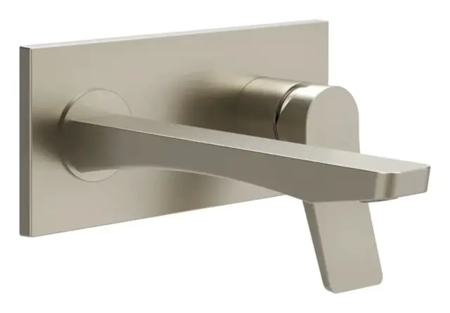 Смеситель для раковины Gessi Rilievo, настенный, со средним изливом, встраиваемый, внешняя часть, цвет Finox Brushed Nickel