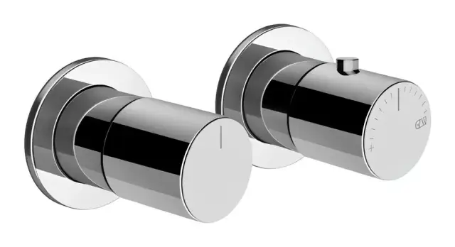 Термостат Gessi Habito, настенный, встраиваемый, на 2 потребителя, цвет Chrome