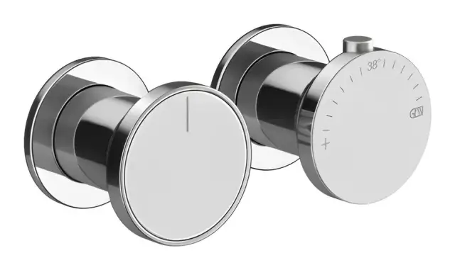 Термостат Gessi Origini, настенный, на 2 выхода, цвет Chrome