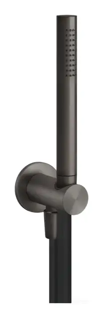 Ручной душ Gessi 316, с шланговым подсоединением и держателем, цвет Black Metal Brushed PVD