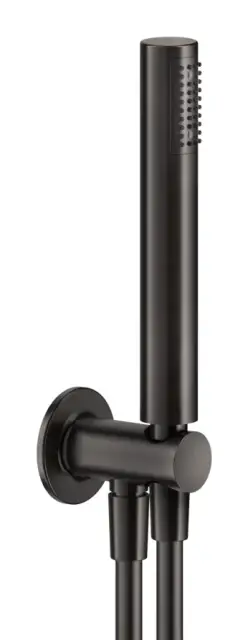 Ручной душ Gessi Inciso, c шланговым подсоединением и держателем, цвет Black Metal Brushed PVD