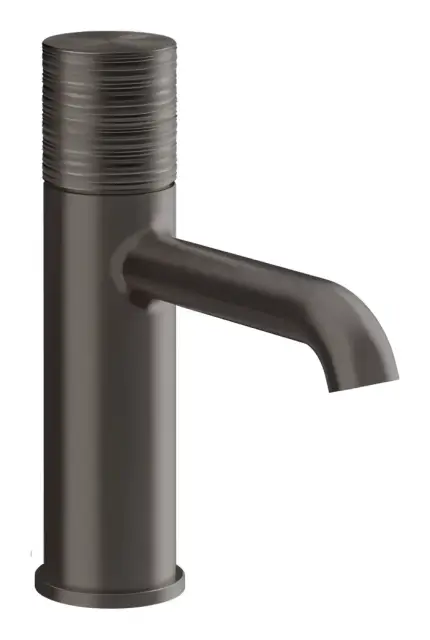 Смеситель для раковины Gessi Habito Trame, на 1 отверстие, без донного клапана, цвет Black Metal Brushed PVD