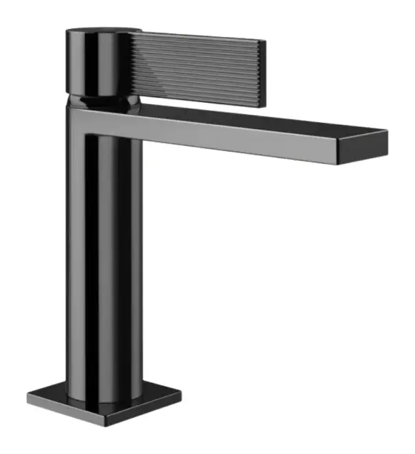 Смеситель для раковины Gessi Inverso, однорычажный, с соединительными шлангами, без донного клапана, Н-178 мм, цвет Black Metal PVD