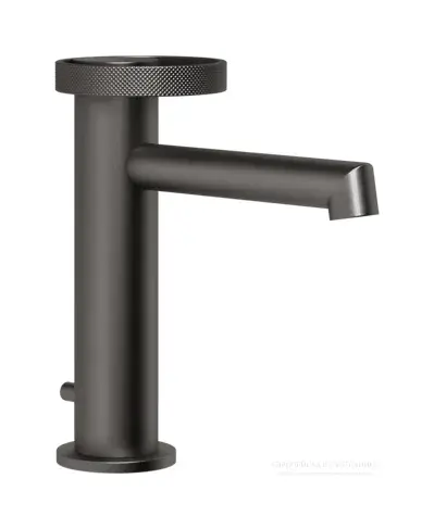 Смеситель для раковины Gessi Anello, низкий, с донным клапаном, цвет Black Metal Brushed PVD