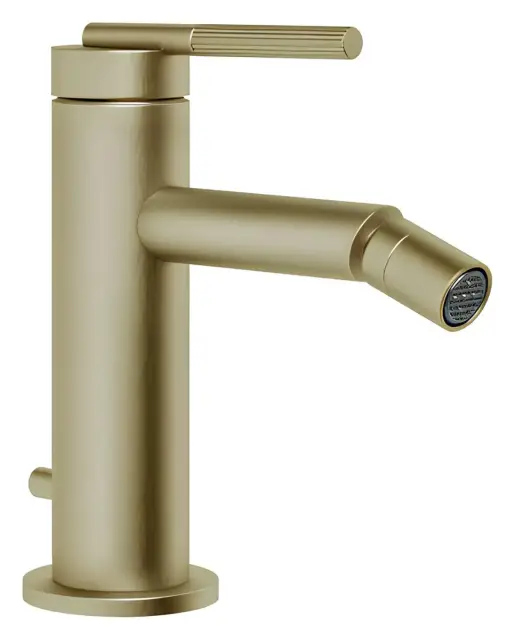 Смеситель для биде Gessi Ingranaggio, с донным клапаном, цвет Brushed Brass PVD