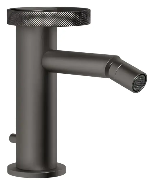 Смеситель для биде Gessi Anello, на 1 отверстие, донный клапан, цвет Black Metal Brushed PVD