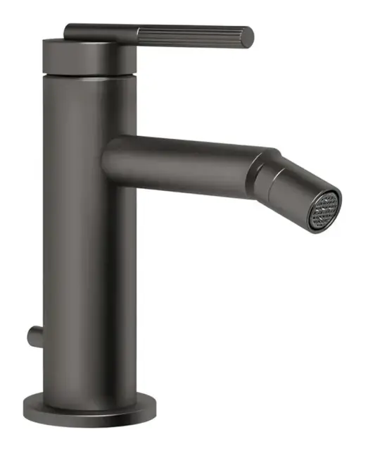 Смеситель для биде Gessi Ingranaggio, с донным клапаном, цвет Black Metal Brushed PVD