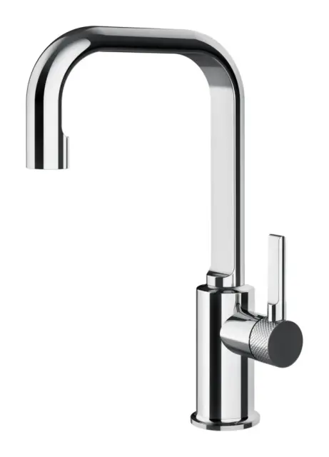 Смеситель для раковины Gessi Inciso, высокий, без донного клапана, высота 31 см, цвет хром