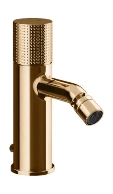 Смеситель для биде Gessi Habito Cesello, 45x150 мм, с донным клапаном, цвет Warm Bronze PVD